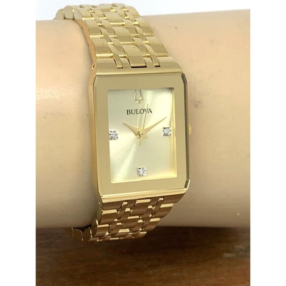 Bulova Women’s Watch 97P140 Quartz Diamond Dial Gold Tone Stainless Steel main image 9